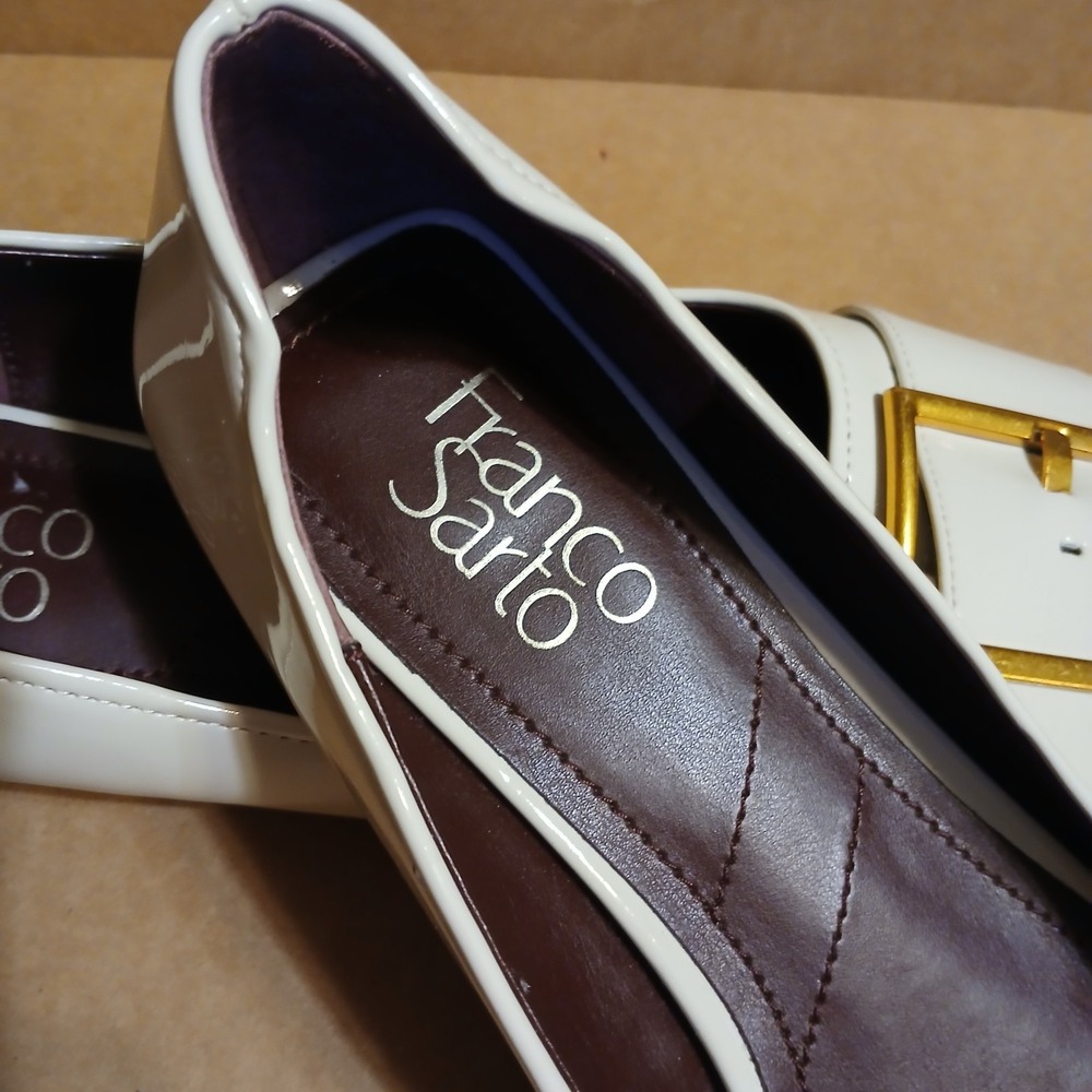Franco Sarto Women's 8 M Tahlia Ballet Flat Cream Gold Business Casual Work - Picture 6 of 8